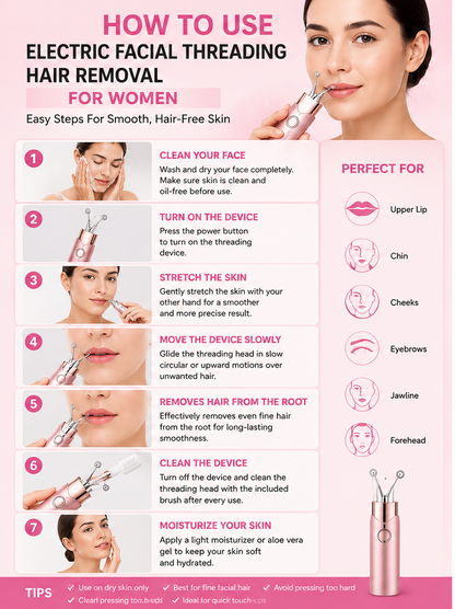 Electric Facial Threading Hair Removal For Female