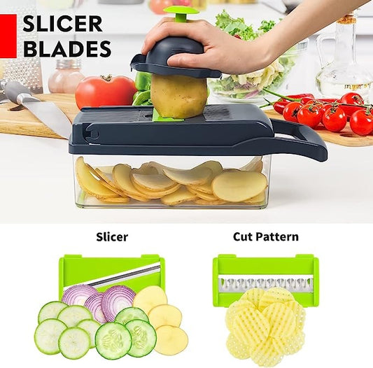 15-in-1 Multifunctional Vegetable Chopper with Container