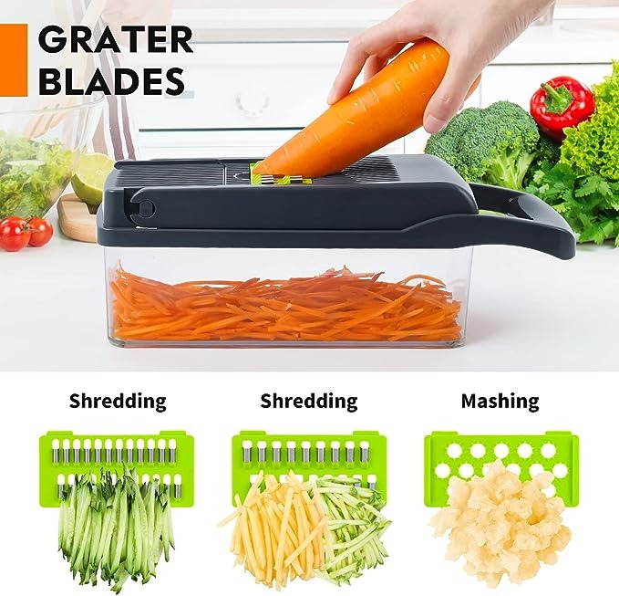 14-in-1 Multifunctional Vegetable Chopper with Container