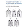 5-in-1 Manual Drum Grater