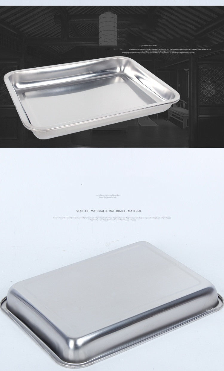 Stainless Steel Storage Trays Square Plate