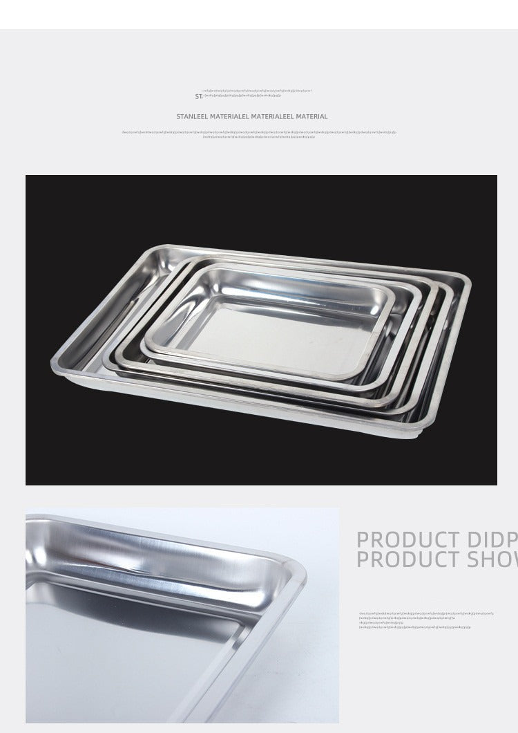 Stainless Steel Storage Trays Square Plate
